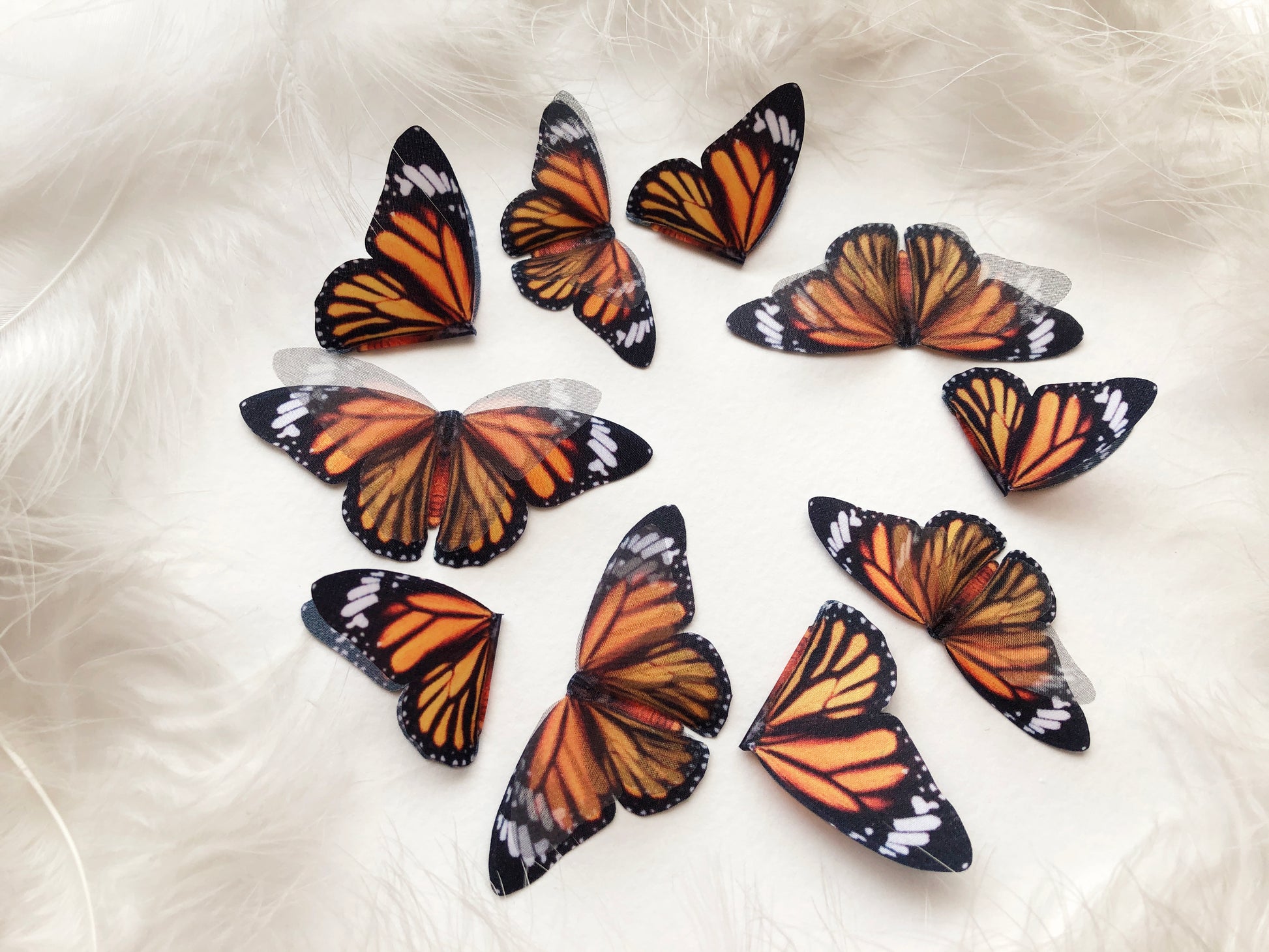 Faux Monarch Butterflies for different Wedding Decor, Bride