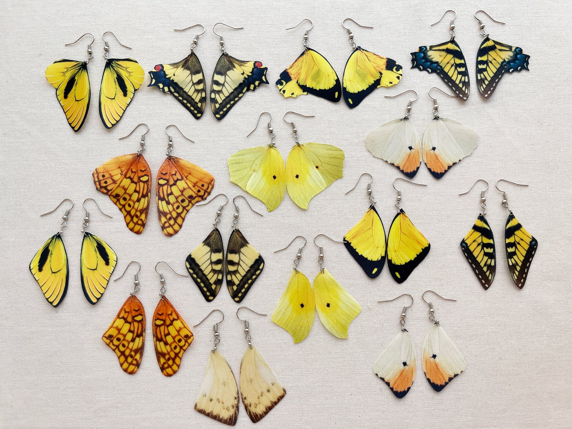 Intricately Designed Butterfly Earrings with Swallowtail Wings