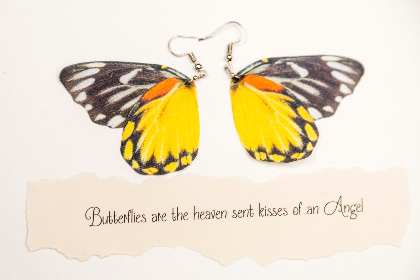 Threader Earrings with intricate Butterfly Wings design