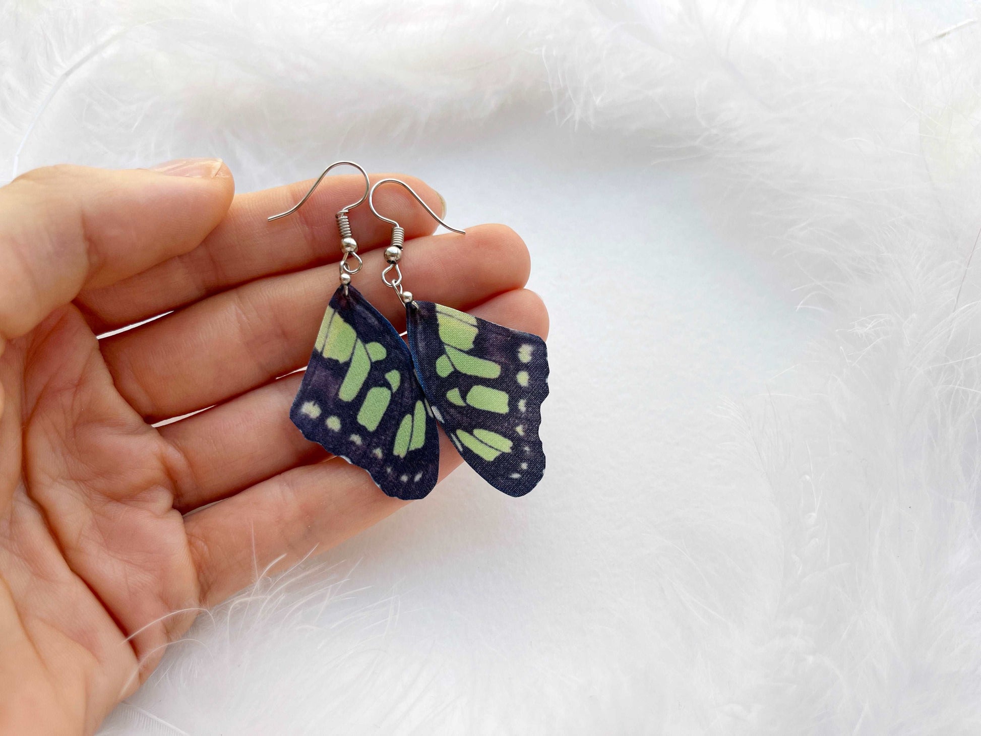 Whimsical Jewelry - Green Fairy Wings