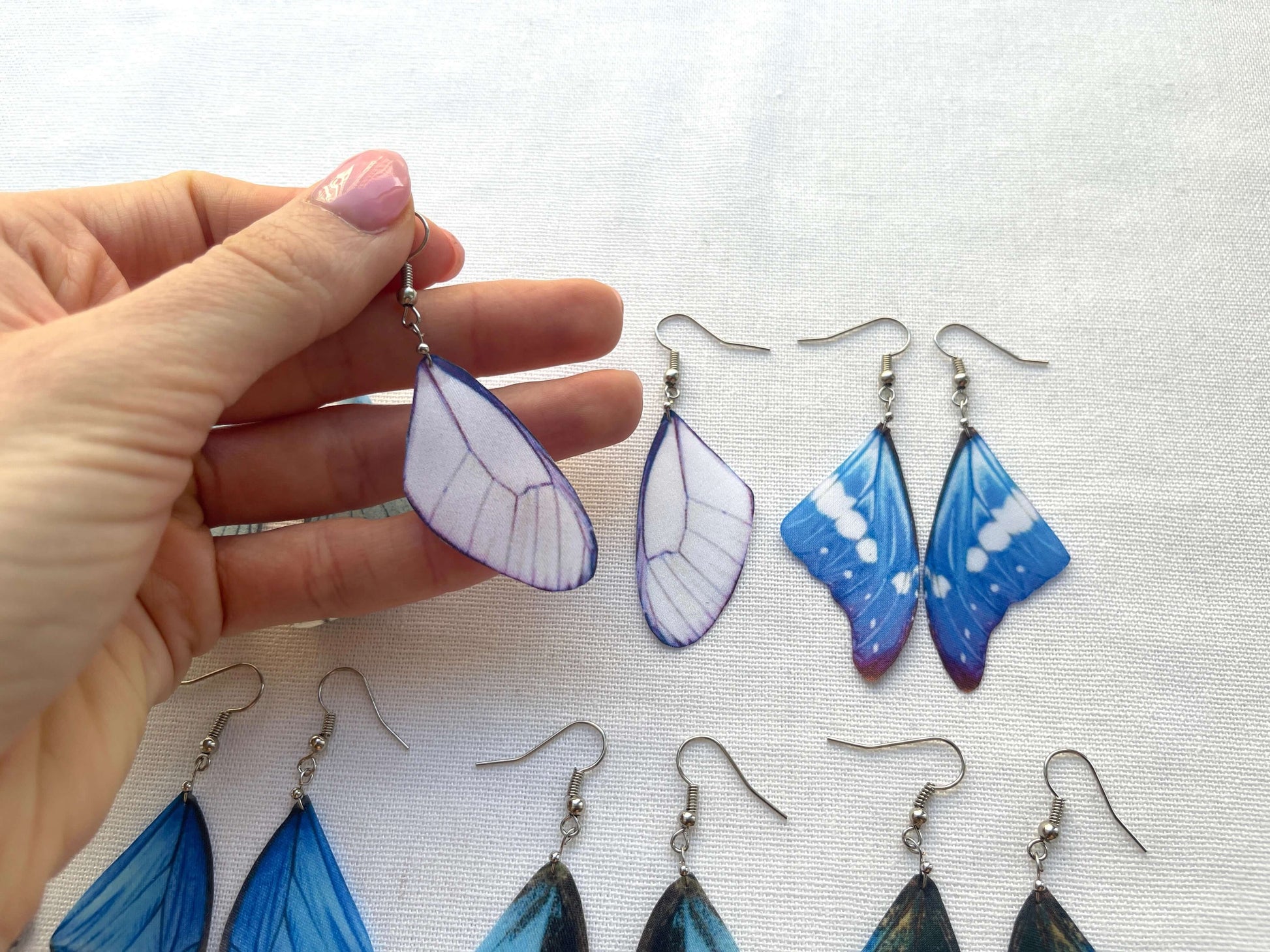 Stylish Dark Blue Butterfly Wing Earrings for Any Occasion