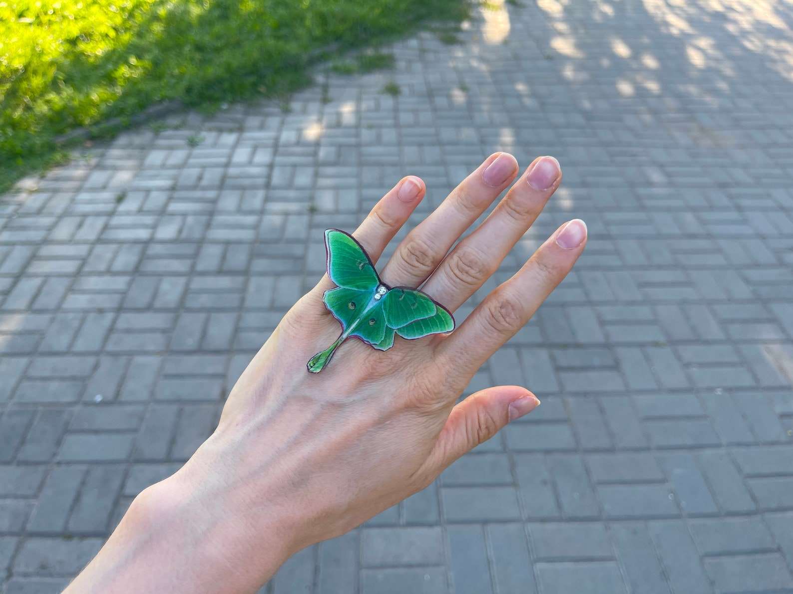 One-of-a-kind Luna Moth Ring perfect for any occasion