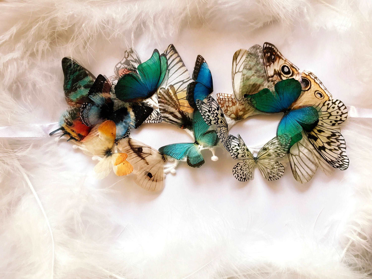 Boho Chic Butterfly Mask - Silk Butterflies