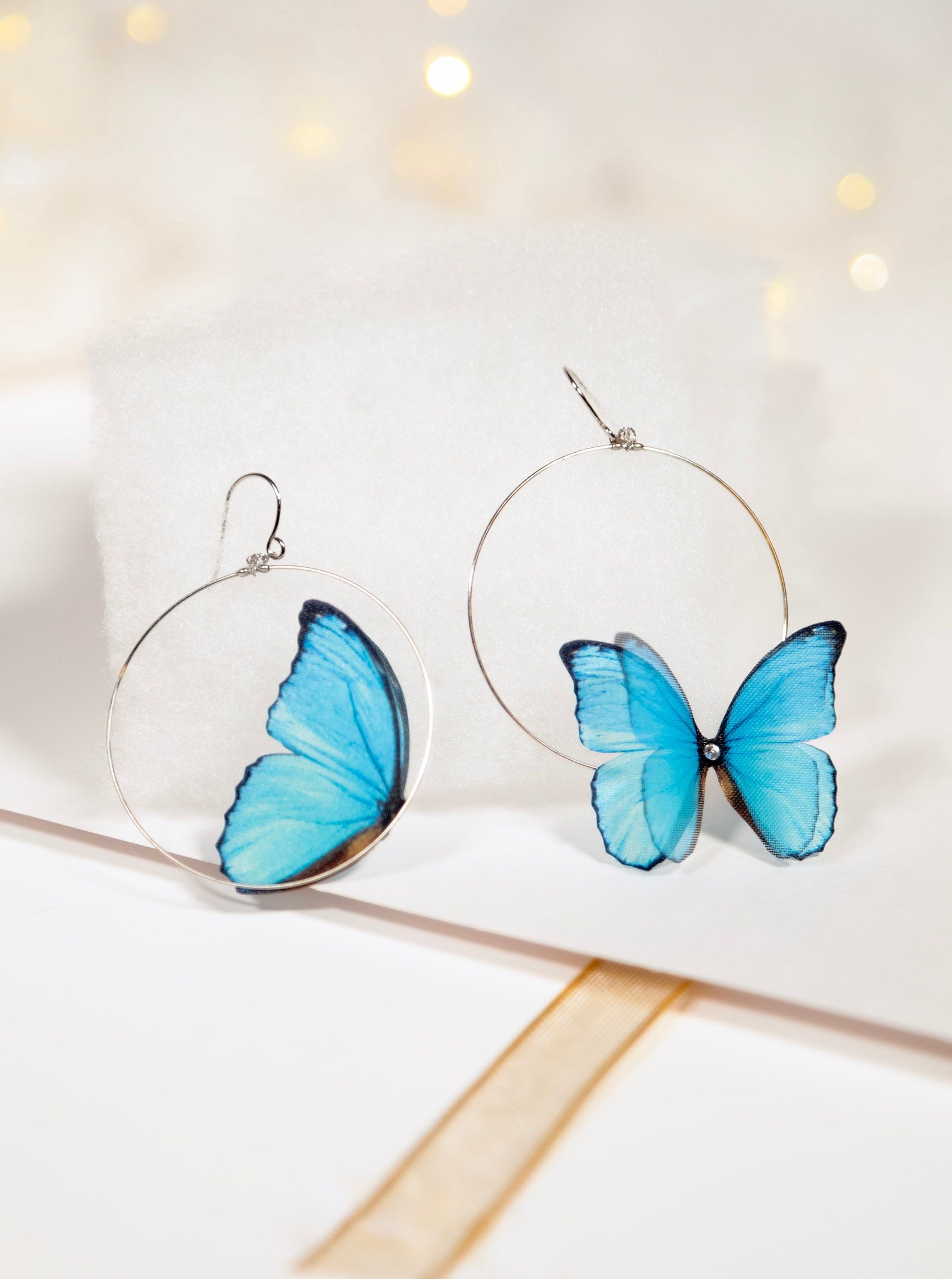 Butterfly Decor Hoop Earrings | SHEIN USA