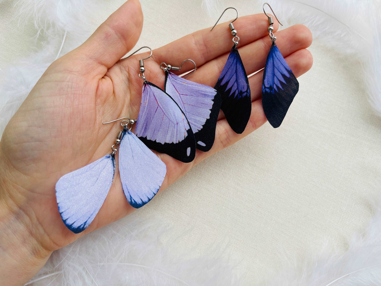 Cute and quirky lilac butterfly earrings - perfect gift for her