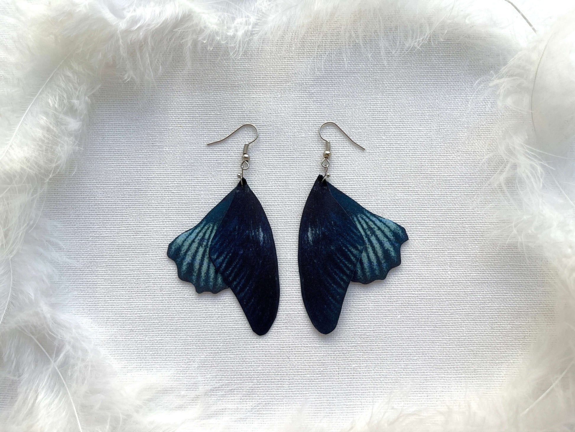 Black Swallowtail butterfly wing earrings