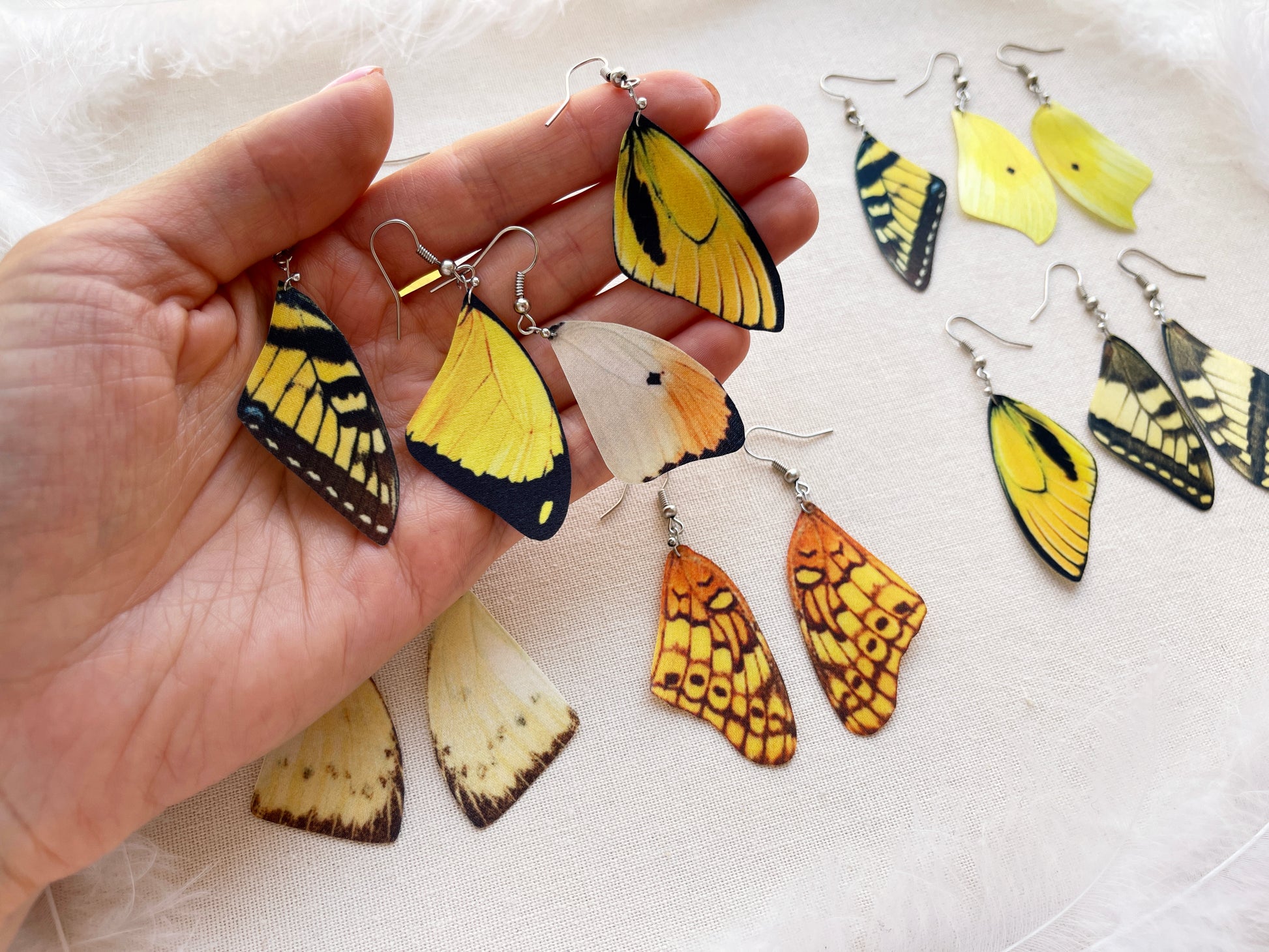 High-Quality Handmade Earrings with Swallowtail Butterfly Wings